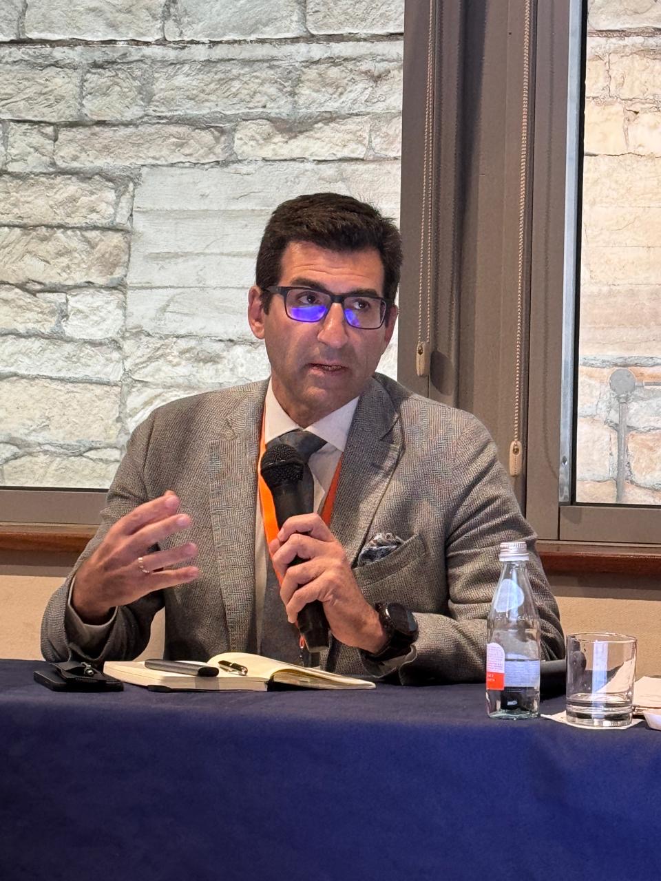Project coordinator Odysseas Spyroglou presenting the skills and capacity-building dimension.