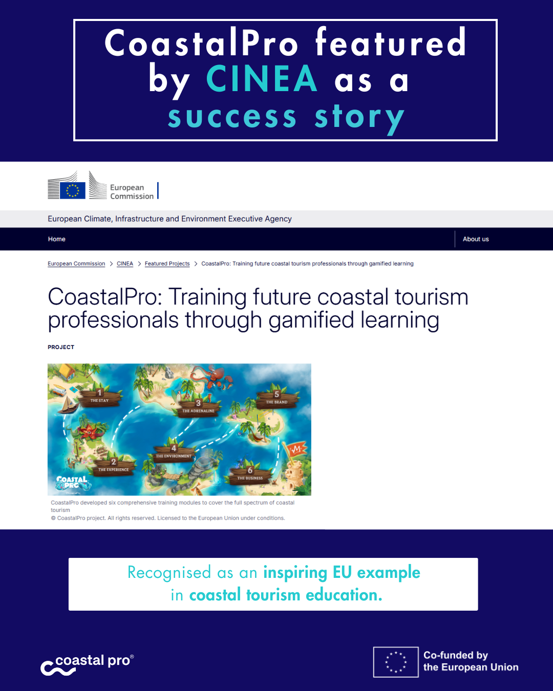 CoastalPro recognised by CINEA as a Blue Skills success story
